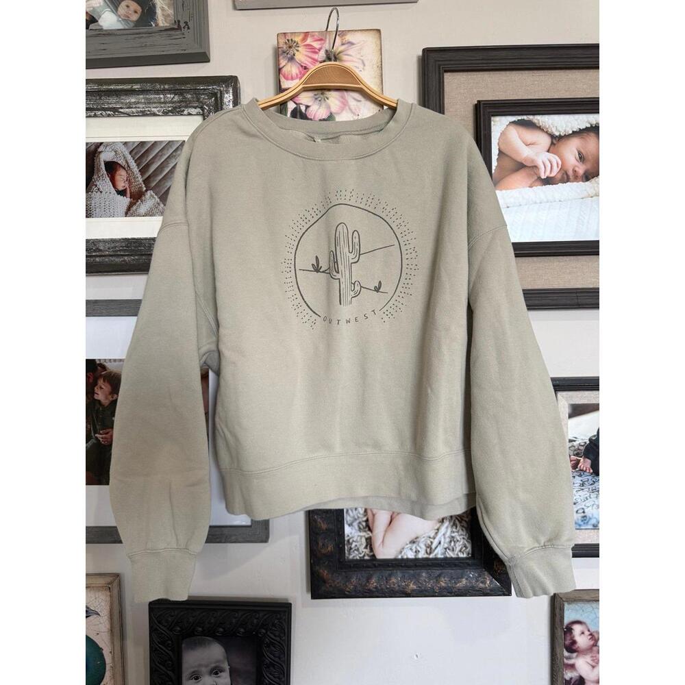 Rylee + Cru Women’s Sweatshirt Pullover Cactus Sage XL